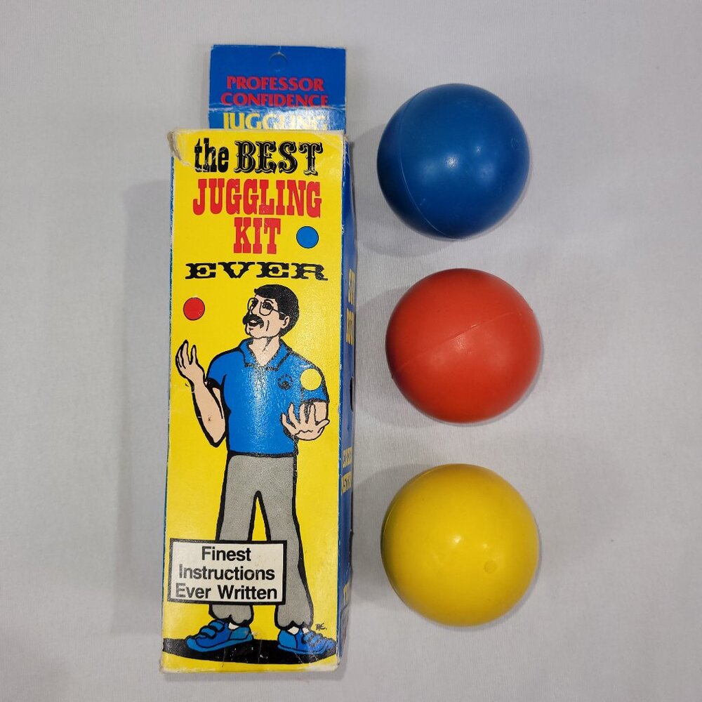 Professor Confidence Vintage Best Juggling Kit Ever Juggle Ball Set